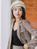 Momentlover Personality Striped&Plaid Beret Hat