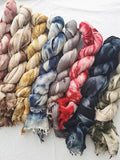 Momentlover Vintage Tie-Dyed Fringed Scarf
