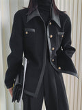 Momentlover Urban Loose Split-Joint Lapel Collar Jackets