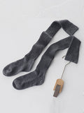 momentlover Casual Solid Color Stockings Accessories