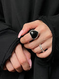 Momentlover Heart Shape Adjustable Rings Accessories