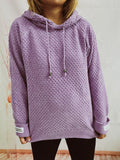 Momentlover Drawstring Long Sleeve  Hooded Sweater