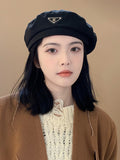 Momentlover 3 Colors Vintage Solid Color Woolen Beret Hat
