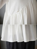Momentlover Casual Loose Long Sleeves Solid Color Round-Neck T-Shirts Tops