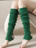 momentlover Wool Solid Color Leg Warmers Accessories