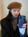 Momentlover 3 Colors Vintage Solid Color Woolen Beret Hat