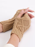 momentlover Simple 9 Colors Jacquard Knitting Gloves