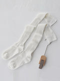 momentlover Casual Solid Color Stockings Accessories