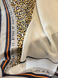 Momentlover Vintage Ramie Cotton Leopard Printed Scarf