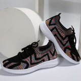 themeisles - Black Casual Sportswear Daily Patchwork Frenulum Round Comfortable Out Door Shoes