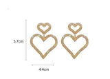 Momentlover Sparkling Heart Princesscore Earrings