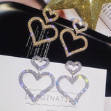 Momentlover Sparkling Heart Princesscore Earrings