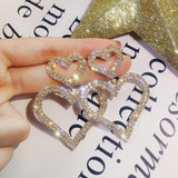 Momentlover Sparkling Heart Princesscore Earrings