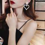 Momentlover Sparkling Heart Princesscore Earrings