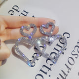 Momentlover Sparkling Heart Princesscore Earrings