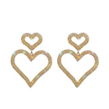 Momentlover Sparkling Heart Princesscore Earrings