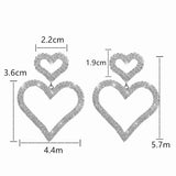 Momentlover Sparkling Heart Princesscore Earrings