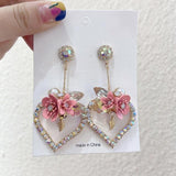 Momentlover Gorgeous Intentions Heart Flower Fairycore Earrings