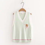 Momentlover Beary Beautiful Sweater Vest Fairycore Top