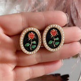 Momentlover True Love Rose Cottagecore Princesscore Earrings