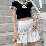 Momentlover Lace Teddy Kawaii Cottagecore Top