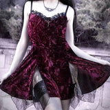 Momentlover Crushed Rose Petals Fairycore Dress