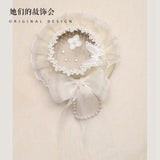 Momentlover Bakery Angel Cottagecore Fairycore Mini Hat and Hair Accessories Set