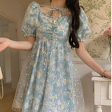 Momentlover Tinsel Cloud Fairycore Dress