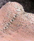 lemongor Pink Sweetheart Beaded Tulle Short Party Dress, Cute Formal Dresses , Woman Formal Dresses