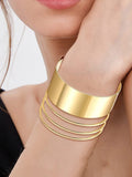 Momentlover Solid Color Hollow Geometric Bracelet Accessories