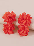 Momentlover Three-Dimensional Flower Drop Earrings