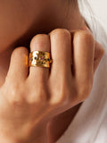 Momentlover Rhine Stones Adjustable Rings Accessories