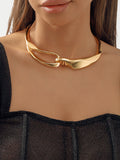 Solid Color Hollow Geometric Necklaces Accessories