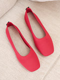 Momentlover Solid Color Breathable Flat Shoes