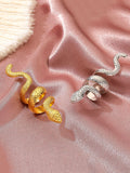 Momentlover Solid Color Snake Shape Rings Accessories