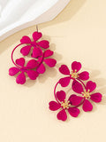Momentlover Flower Shape Drop Earrings
