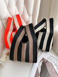 Momentlover Original Creation Contrast Color Striped Bags Accessories