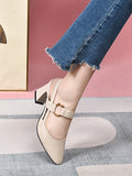 Momentlover Closed-Toe Casual Pumps Shoes Sandals
