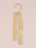 Momentlover Tasseled Solid Color Geometric Drop Earrings