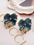 Momentlover Flower Shape Bee Shape Earrings Accessories