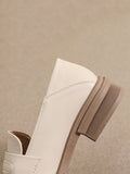 Momentlover Split-Joint Round-Toe Platform Shoes Loafers
