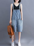 Momentlover Original With Pocket Denim Overalls