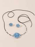 Flower Shape Beaded Necklaces Accessories Earrings Accessories Dainty Necklace