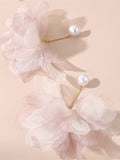 Momentlover Three-Dimensional Flower Drop Earrings