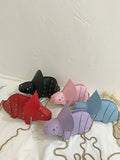 Momentlover Zipper Rivet Chains Animal Shape Crossbody Bags