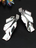 Momentlover Solid Color Geometric Drop Earrings