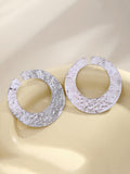 Momentlover Solid Color Hollow Geometric Drop Earrings