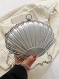 Momentlover Shiny Shell Shape Chains Handbags Crossbody Bags Bags