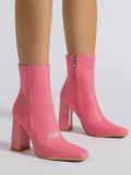 Momentlover Zipper Split-Joint Pointed-Toe Pumps Boots