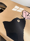 Momentlover Cartoon Printed Woven Handbag Bags Accessories